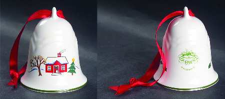 Snow Village Bell Ornament