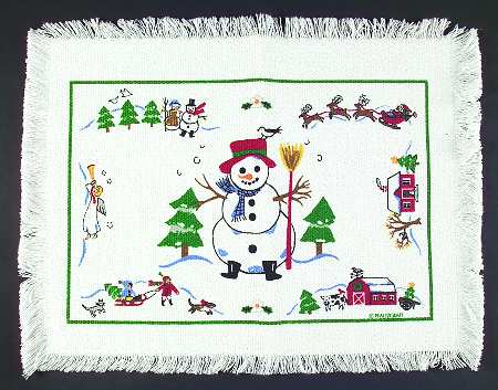 Snow Village Cloth Placemat