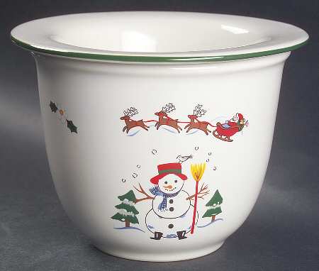 Snow Village Dip Cooler Set-(Dip Bowl &Icer