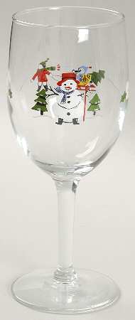 Snow Village Glassware Wine