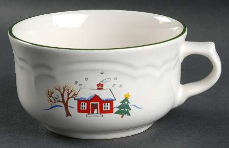 Snow Village Soup Mug