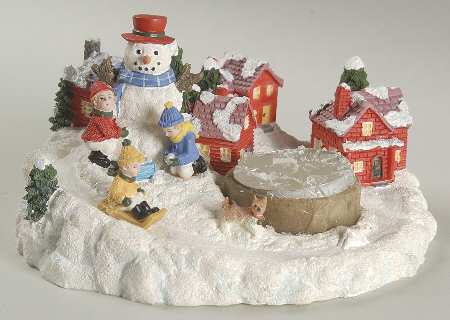 Snow Village Scenic Village with Tea Light