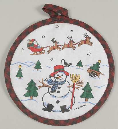 Snow Village Cloth Potholder
