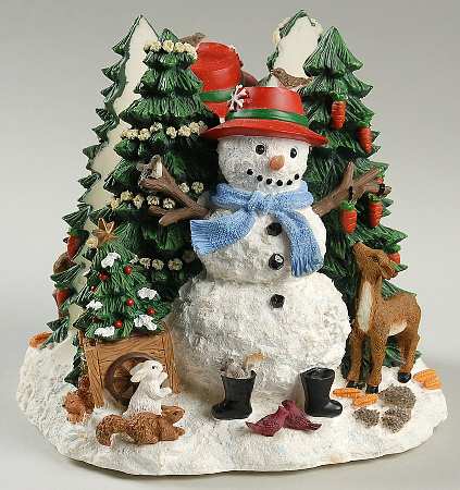 Snow Village Resin Napkin Holder