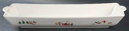 Snow Village 16" Bread Basket