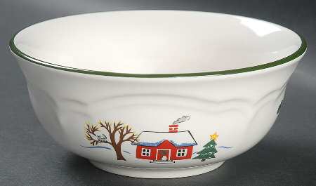 Snow Village Dip Bowl for Chip & Dip Set