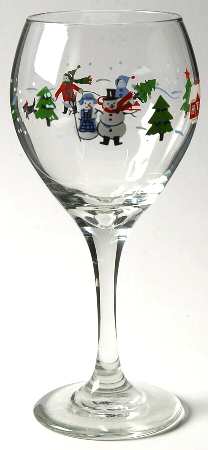 Snow Village Glassware Goblet