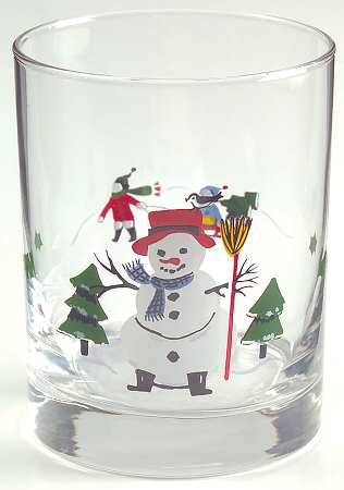 Snow Village 12 Oz Glassware Double Old Fashioned