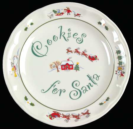 Snow Village Cookie Plate