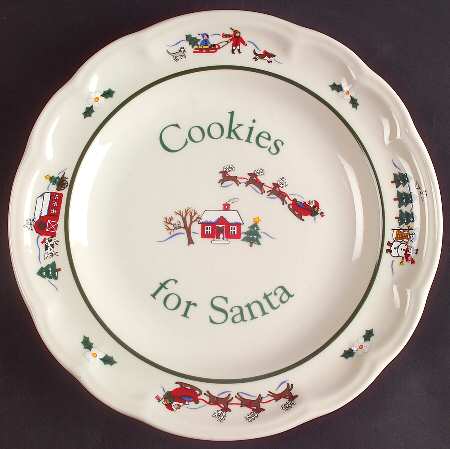 Snow Village Cookie Plate