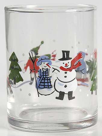 Snow Village Glassware Votive Candleholder