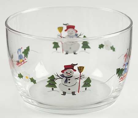 Snow Village Glassware All Purpose Bowl