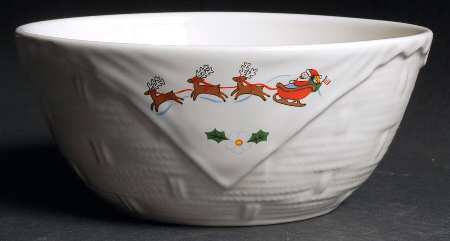 Snow Village Basket Bowl
