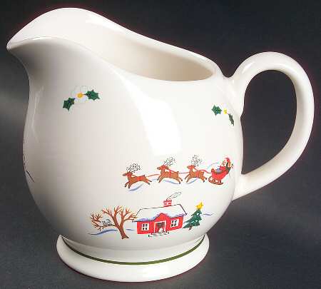 Snow Village Large Gravy Boat/Pitcher