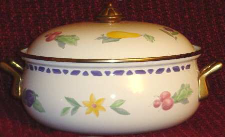 Summer Garden 4.5 Quart Metal Covered Casserole