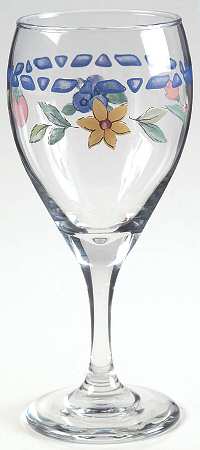 Summer Garden 10 Oz Glassware Wine Goblet by Pfaltzgraff