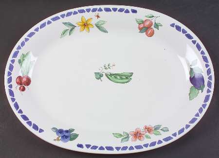 Summer Garden 14" Oval Serving Platter