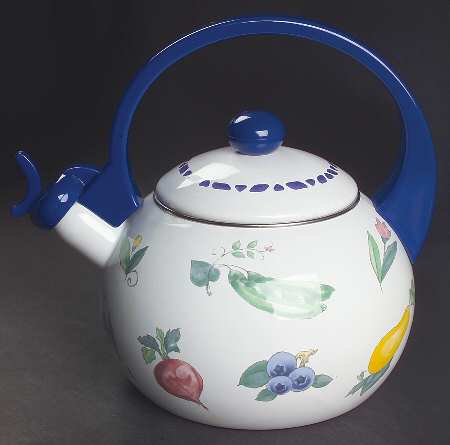 Summer Garden Metal Kettle & Lid