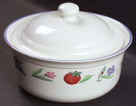 Summer Garden 2 Qt Round Covered Casserole