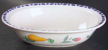 Summer Garden 10" Oval Vegetable Bowl