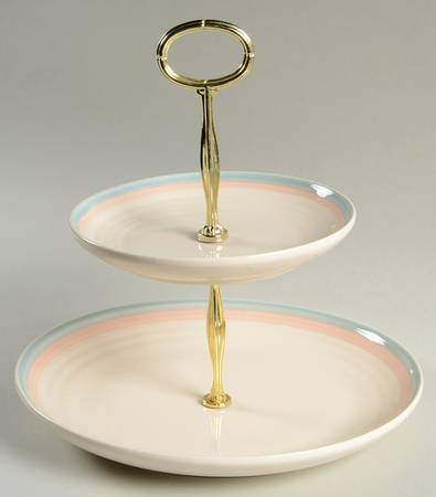 Sunrise 2 Tiered Serving Tray (Dinner & Salad Plate)