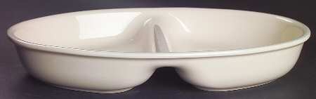 Sunrise 12" Oval Divided Vegetable Bowl
