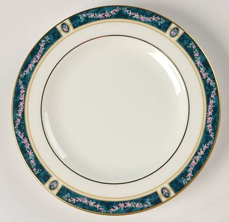 Teal Garland Bread & Butter Plate