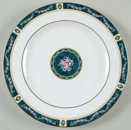 Teal Garland Salad Plate