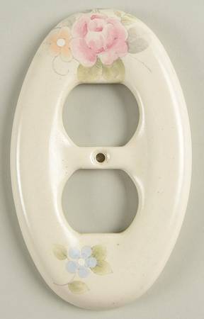 Tea Rose Double Electrical Outlet Cover