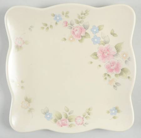 Tea Rose 8" Square Buffet Plate by Pfaltzgraff