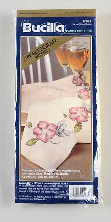 Tea Rose Napkin Cross Stitch Kit