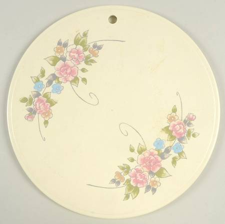 Tea Rose Round Melamine Cutting Board by Pfaltzgraff