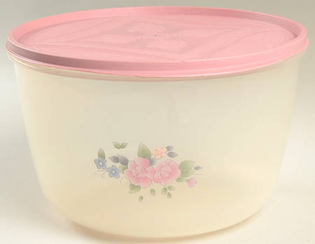 Tea Rose 9" Plastic Nested Storage Bowl & Lid