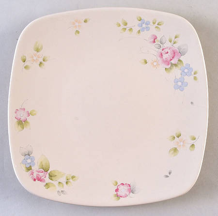 Tea Rose Square Salad Plate by Pfaltzgraff