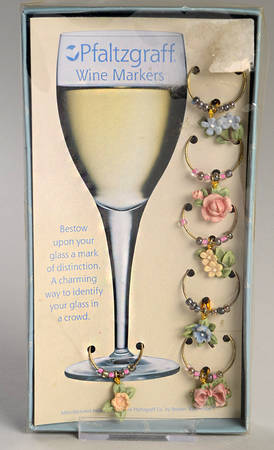 Tea Rose (Box Set of 6) Wine Marker/Charm