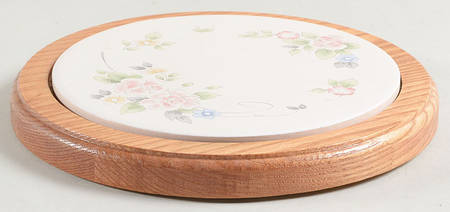 Tea Rose Wood Frame Trivet