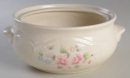Tea Rose 2 Qt Round Covered Casserole No Lid