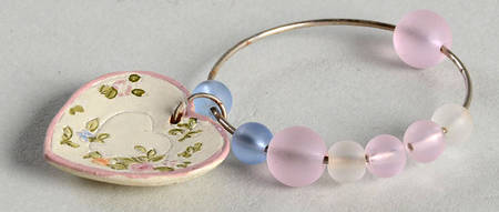 Tea Rose Wine Marker/Charm