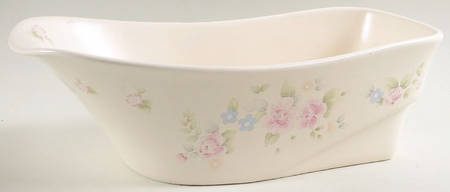 Tea Rose Wheelbarrow Serving Bowl-No Frame
