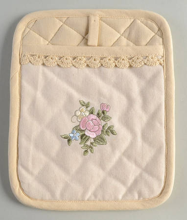 Tea Rose Cloth Potholder