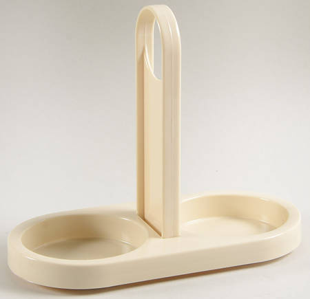 Tea Rose Tray for Glass Creamer & Sugar w/Plastic Lids