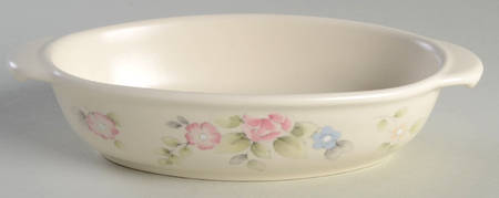 Tea Rose 9" Oval Baker by Pfaltzgraff