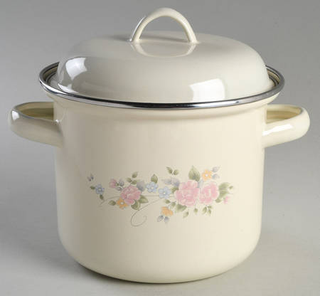 Tea Rose 2 Qt Metal Stockpot