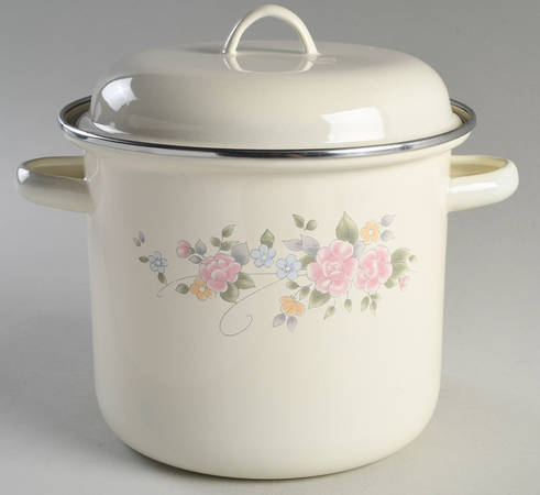 Tea Rose 3 Qt Metal Stockpot