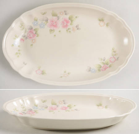 Tea Rose 12" Oval Serving Platter