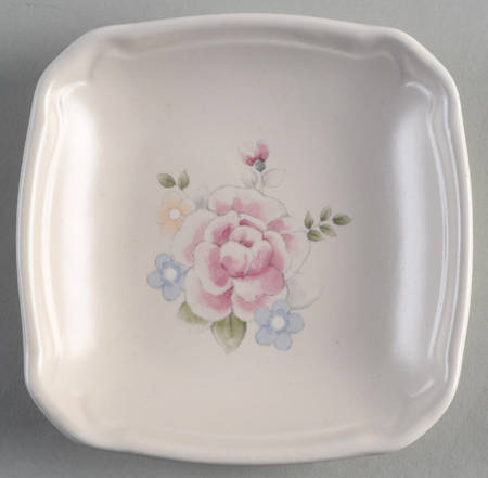 Tea Rose Square Appetizer Plate