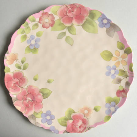 Tea Rose Melamine Dinner Plate