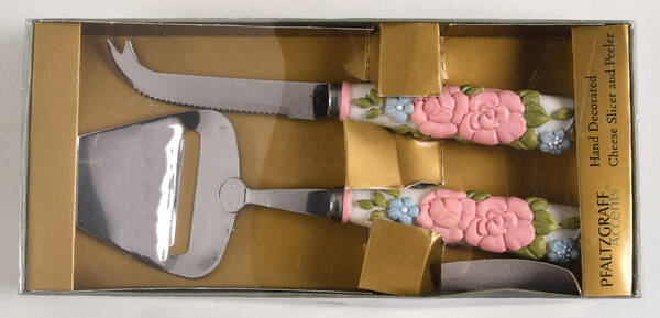 Tea Rose Cheese Plane & Knife Box Set