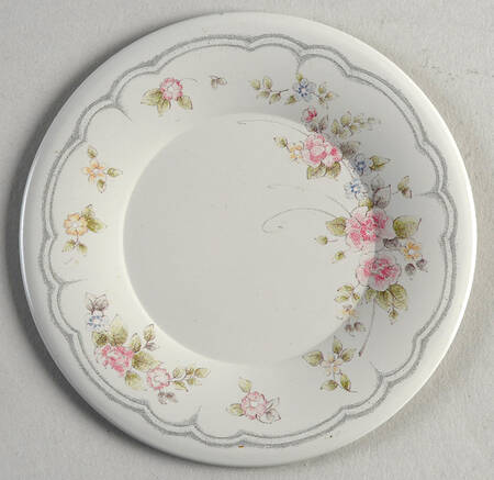 Tea Rose Metal Child's Plate