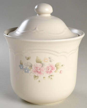 Tea Rose Medium Canister & Quote Lid